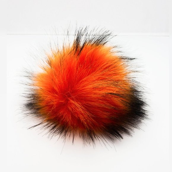 $6 Add-on Removable Orange Pompom with Snap - Picture 1 of 1